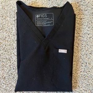 Figs black Catarina one pocket scrub top